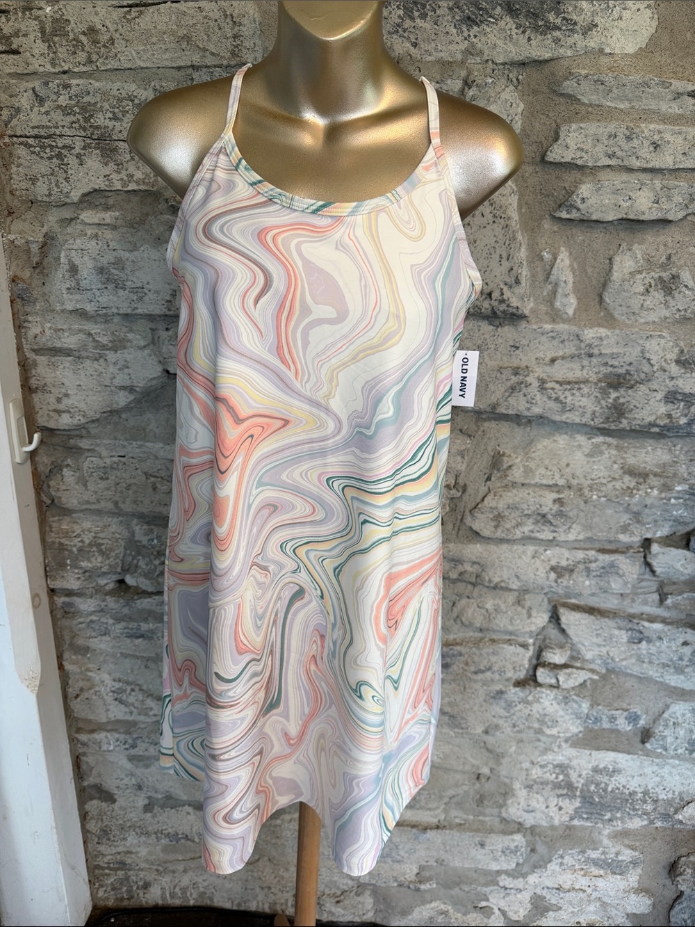 Pastel Marble Mini Dress — Pink, Mint, Lavender, Cream